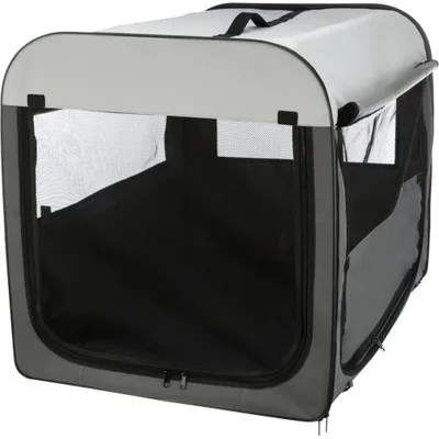 Produktbild von TRIXIE Hundebox Basic - dunkelgrau/hellgrau - 70 × 75 × 95 cm