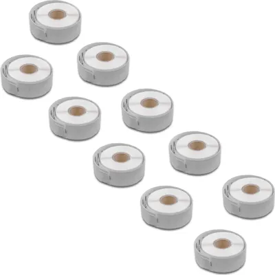 Produktbild von vhbw 10x Rolle 19mm x 147mm (150 Etiketten) Ersatz für Dymo 99016-1 für Drucker Weiß