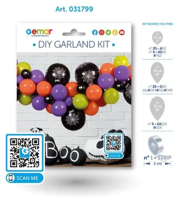 Image de Guirlande de ballons - Halloween set 300 cm - 65 pcs