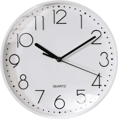 Obrázok produktu pre Avizar, tiché nástenné hodiny 26 cm, moderné do kancelárie, biele