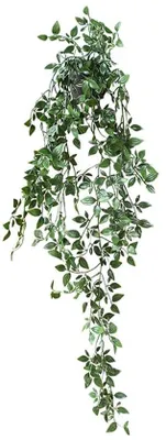 Obrázok produktu pre Umelé záhradné rastliny s listami eukalyptu, výška 87 cm, na dekoráciu stien, oslavy, svadby, do záhrady.