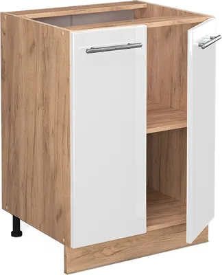 Produktbild von Küchenunterschrank Vicco Fame-Line Weiß Hochglanz 60 cm ohne Arbeitsplatte, Model 38327