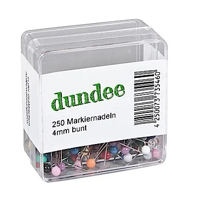 Produktbild von dundee Pinnnadeln farbsortiert, 250 St.