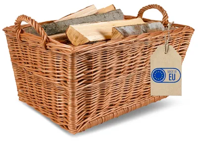 Produktbild von Creative Home Kaminholzkorb Weide Holzkorb für Kaminholz | 47 x 33 x 30 cm