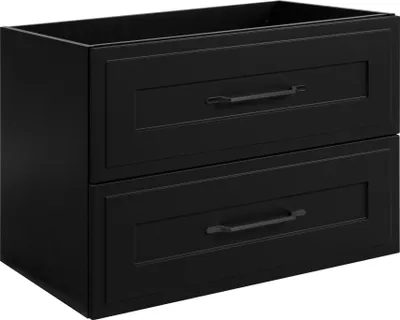 Image de Meuble sous-vasque de style classique de style classique, noir, 80 x 57 x 46 cm