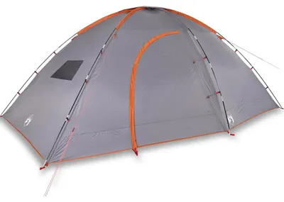 Immagine prodotto di Tenda da campeggio vidaXL per 8 persone, grigia e arancione, impermeabile