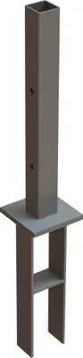 Produktbild von OSMO Pfostenanker verzinkt 80x80 mm, Pfostenanker zum Einbetonieren, Metallpfostenanker für Zaunpfosten, inklusive Befestigungsschrauben, aus verzinktem Stahl
