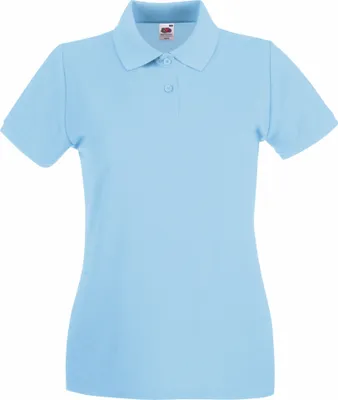 Image de Fruit of the Loom - Polo "Premium" pour femme manches courtes BC1377 (L) (Bleu ciel)
