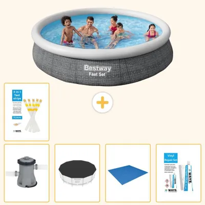 Immagine prodotto di Bestway Fast Set, piscina rotonda - 366x76 cm - 6 pezzi - Modello S22666