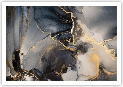 Produktbild von Poster - Poster ohne Rahmen - Dunkel Abstraktion Gold - 100x70 cm - Wand Bild - Wanddeko - Wandbilder - Kunstposter - Wandposter - Bilder - Kunstdruck - Wanddekoration - Wandbild - P2XAA100x70-4824