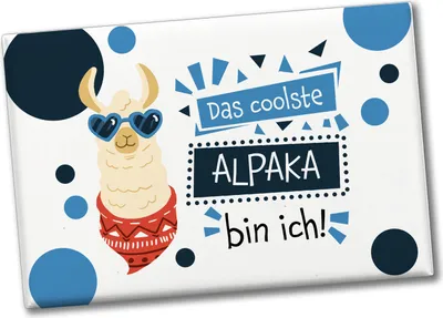 Produktbild von Das coolste Alpaka bin ich Souvenir Magnet