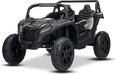 Produktbild von Elektrisches Kinderauto UTV XXL 24V, schwarz, zweitürig, Motor mit Differenzial, aufblasbare Gummireifen, gefederte Hinterachsen, Scheibenbremse, gepolsterter Sitz, verstellbares Lenkrad, Bluetooth, MP3-Player mit USB/SD-Anschluss
