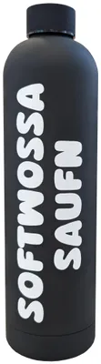 Produktbild von ""Softwossa Saufn"" Trinkflasche 1000ml DARK-Edition