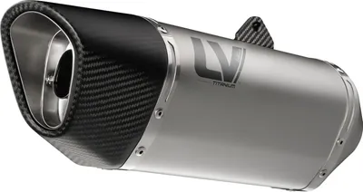 Zdjęcie produktu dla Tłumik LeoVince LV-14 R z homologacją, tytanowy, z nasadką z włókna węglowego i osłoną termiczną, kompatybilny z modelami Kawasaki Ninja 400 (2018–2023), Ninja 500 (2024–2026) oraz Z 400 (2019–2023)