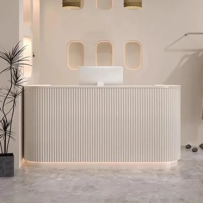 Produktbild von Geschäft Salon Empfangstisch Theke Tresen Kasse Laden Beige 110*60cm【M Tiaowen 110】