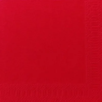 Produktbild von 1000 DUNI Servietten, rot, 3-lag., 33x33 cm, 1/4 Falz, 211109