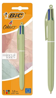 Produktbild von Kugelschreiber, 4 Farben, Mineraltöne, BIC