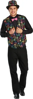Produktbild von Clown Freaky Dandy Weste Zirkus Clownkostüm Karneval Herren Kostüm 52
