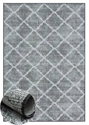 Obrázek produktu pro Venkovní koberec MY-RUG "Bonnie" 230X160 cm, šedý, s moderním vzorem, na terasu nebo balkon