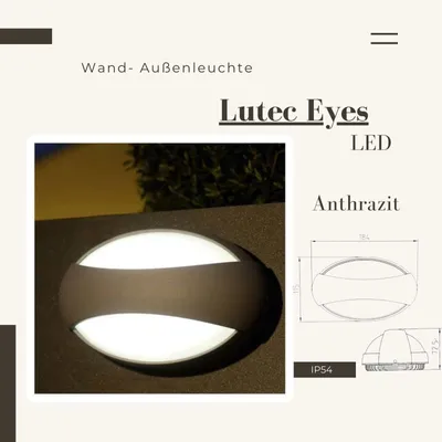 Produktbild von LED  Aussenlampe Aussenleuchte Wandleuchte Wandlampe Lampe Leuchte Lutec  563800019