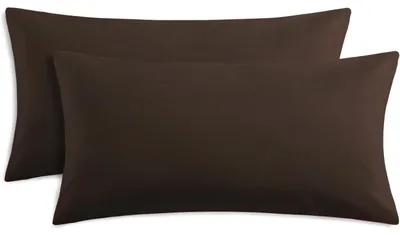 Produktbild von Kissenbezug 40x80 cm Braun 2er Set Mikrofaser mit Reißverschluss