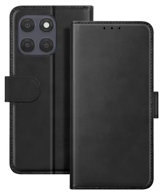 Produktbild von Avizar, Lederoptik Etui mit Kartenfach und Standfunktion Moto G67, Schwarz