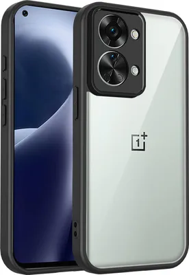 Produktbild von Hülle für OnePlus Nord 2T Transparente Rückseite TPU Bumper Stoßfest Handyhülle Schwarz