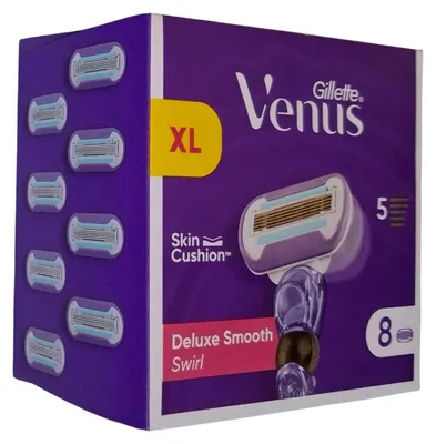 Produktbild von Gillette Venus Extra Smooth Swirl Damen Rasierklingen, 8 Ersatzklingen