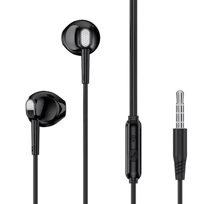 Image de Écouteurs filaires avec mini-jack 3,5 mm intra-auriculaire noir