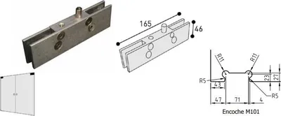 Produktbild von Oberes Türband SEVAX Edelstahl poliert - SX0101IP