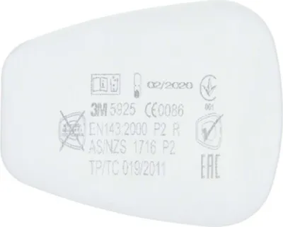 Immagine prodotto di 10x Filtro antiparticolato 3M™, P2 R 5925 | 1 pezzo