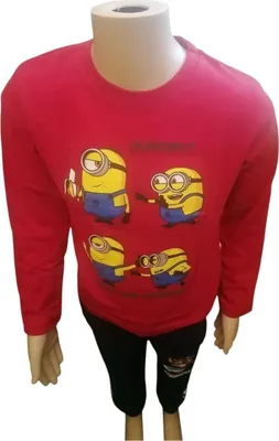 Produktbild von Minions Jungen Langarm-Shirt | "Hungry?" | Rot,122