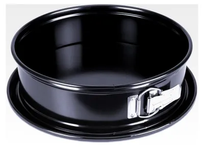 Produktbild von Springform EMAILLE mit Flachboden, ø 26 cm, Black Edition, Antihaft, kratz- und schnittfest, temperaturbeständig bis 230 °C