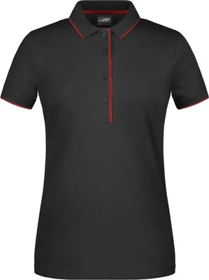 Produktbild von Klassisches Polo mit Kontraststreifen black/red, Gr. XL