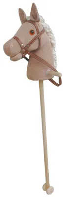 Produktbild von Sweety Toys 5116 Steckenpferd 'CORDY' in beige aus hochwertigem Cord/Baumwolle/Baumwolle, mit Soundfunktion im Ohr