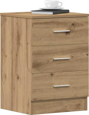 Image de vidaXL Tables de chevet 2 pcs. Chêne Artisan 38x35x55 cm Bois composite