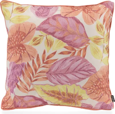Produktbild von H.O.C.K. Tropical Outdoor Kissen 50x50cm col. 226 coral lachs mit Keder salmon sunny