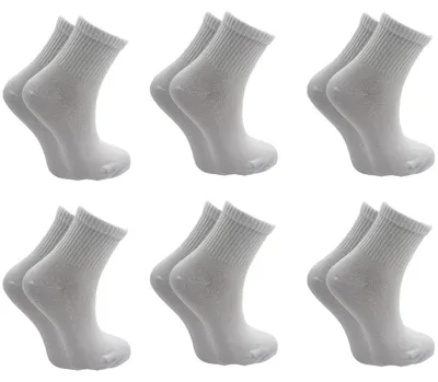 Productafbeelding van Damen sportkousen, 6-pack, 75% katoen, ademend. | Maat 38-41 - wit