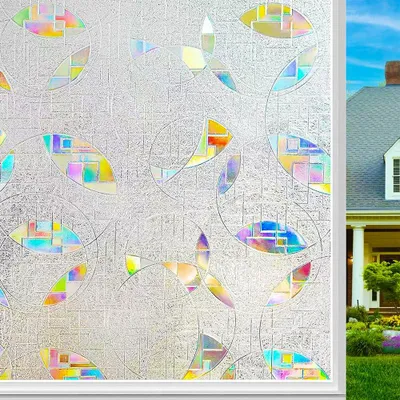 Fensterfolie blickdicht 3D-Regenbogen 44,5x200 cm