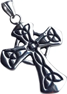 Produktbild von Edelstahl Anhänger aus 316L Kreuz mit Symbole