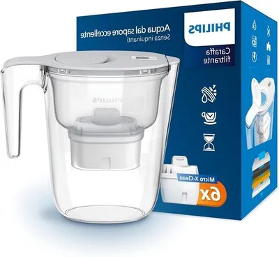 Zdjęcie produktu dla Filtr do wody z 6 wkładami mikrofiltrującymi, 2,6 l, biały, szybki przepływ, elektroniczny timer