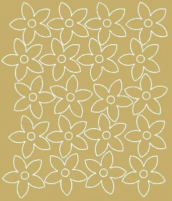 Produktbild von Wandaufkleber Fensterblumen 20 Stück mattgold