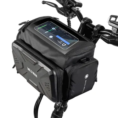 Produktbild von Fahrradhalter / Tasche mit Lenkerabdeckung, mit Schloss WILDMAN GS6 4L 4" - 7"