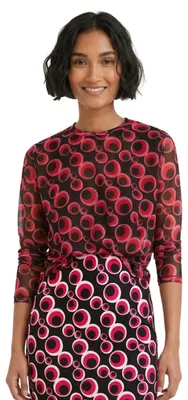 Image de Blouse transparente à motifs circulaires Desigual Daria pour femme, taille L