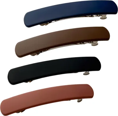 Produktbild von 4 Stück Französische Haarspangen, Matte Haarspangen Damen Automatische Haarspange, Vintage Haarschmuck Barrette, Haarspange Damen für Feines Haar und Mitteldickes Haar