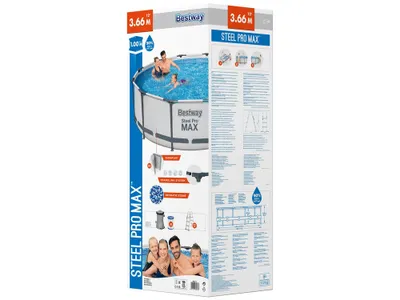 Zdjęcie produktu dla Bestway Steel Pro 56418, 9150 l, Basen ramowy, Drabina, 39,6 kg