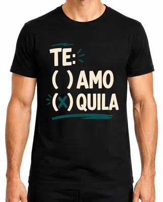 Imagen del producto de Camiseta para hombre, color , talla S. Frase divertida sobre tequila, fiesta, alcohol. Estilo: declaración, sarcasmo