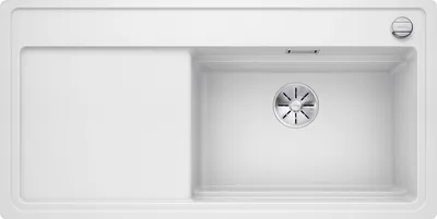 Produktbild von BLANCO ZENAR XL 6 S-F DampfgarPlus, SILGRANIT® PuraDur®, weiß, Becken rechts, mit Ablauffernbedienung, inkl. Holzschneidbrett