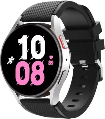 Produktbild von Strap-it Samsung Galaxy Watch 5 - 44mm Silikonband (Schwarz)