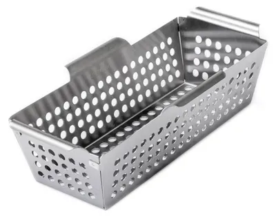 Image de Panier en acier inoxydable pour légumes, grill pour légumes, poissons et viandes - 31 x 16 x 9 cm